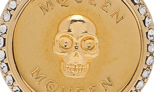 Shop Alexander Mcqueen Sovereign Skull Stud Earrings In Gold