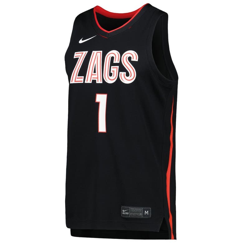 Men's Nike Black Gonzaga Bulldogs Icon Replica Basketball Jersey