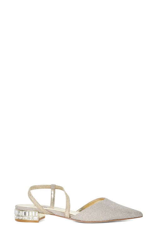 Dune London Harlem Slingback Pointed Toe Pump In Rose Gold