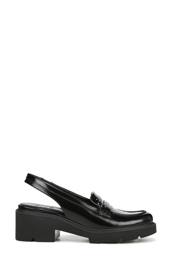 Shop Naturalizer Darry Slingback Platform Penny Loafer In Black Faux Leather