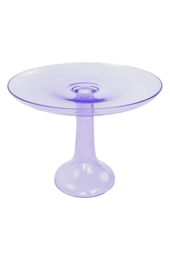 Estelle Colored Glass Cake Stand In Lavender