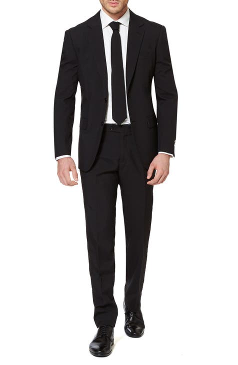 'Black Knight' Trim Fit Two-Piece Suit with Tie