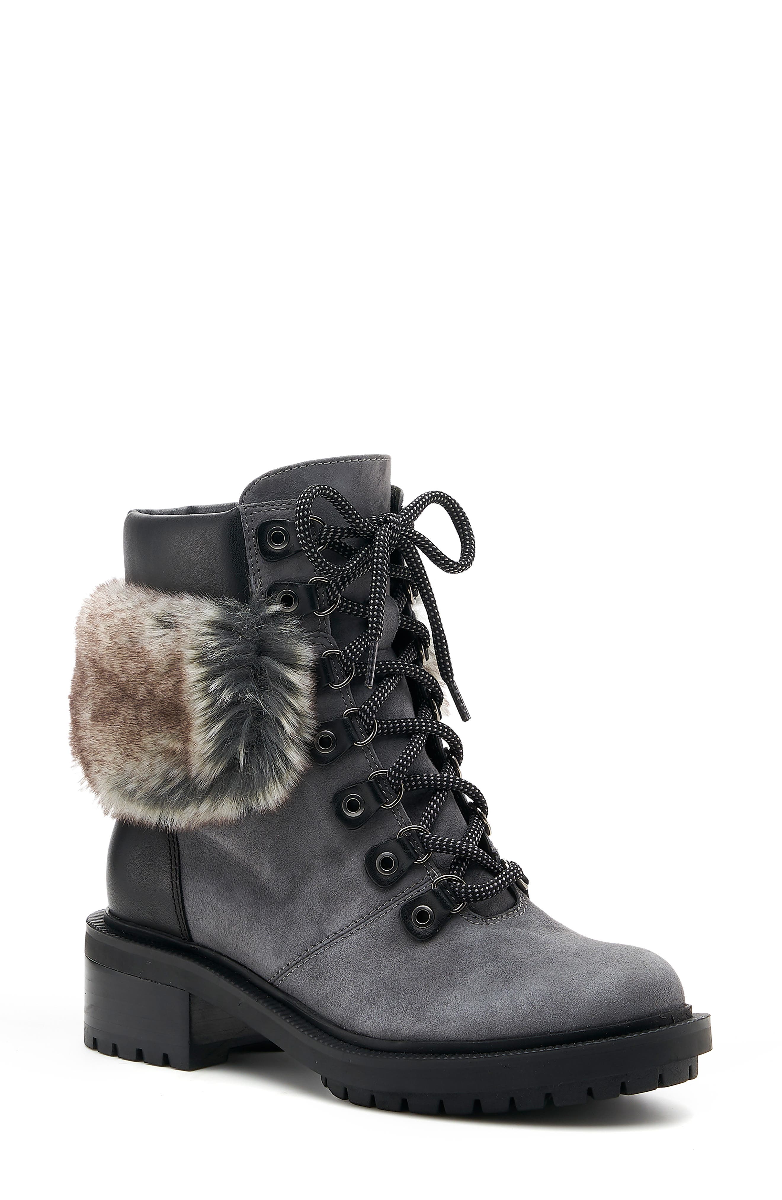 combat fur boots