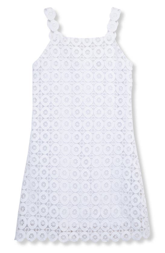 Shop Habitual Kids' Open Stitch Dress In White