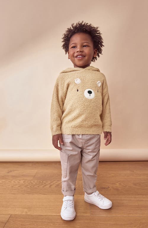 Shop Next Kids' Teddy Bear Appliqué Sweater Hoodie In Brown