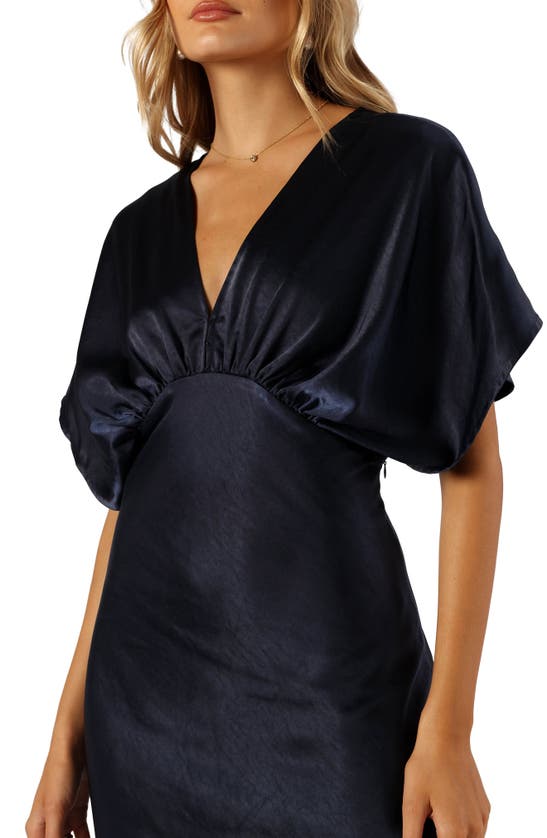 Petal And Pup Petal & Pup Ricki Dolman Sleeve Satin Dress In Black