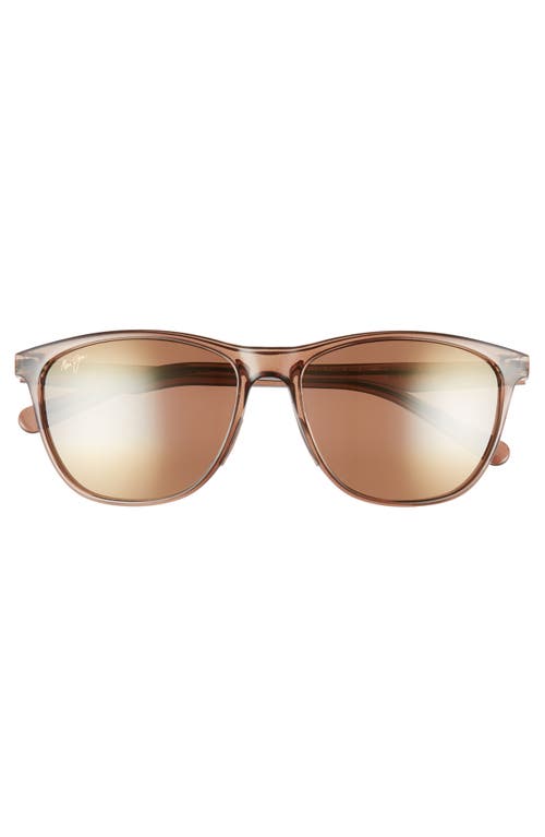 Shop Maui Jim Sugar Cane 57mm Polarized Square Sunglasses In Transparent Mocha/hcl Bronze