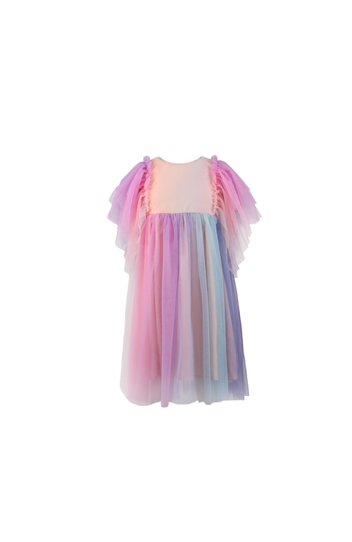 Lola + The Boys Babies'  Cotton Candy Dream Tulle Dress In Multicolor