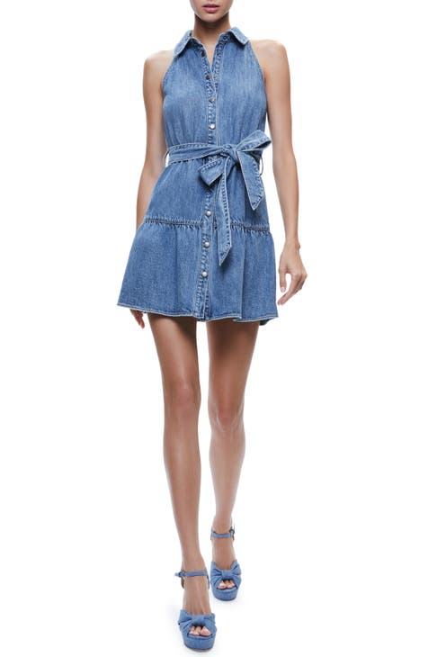 Women s Alice Olivia Denim Dresses Nordstrom