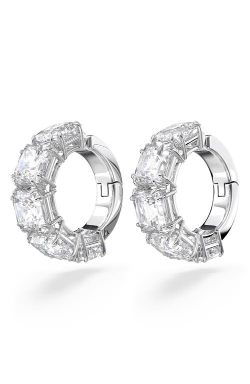 Shop Swarovski Millenia Clip-on Earrings In White/silver