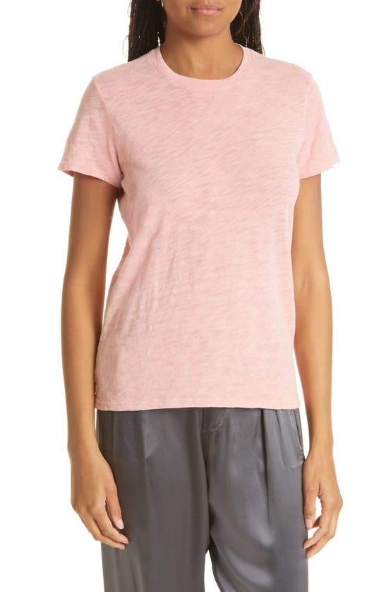 Shop Atm Anthony Thomas Melillo Schoolboy Cotton Crewneck T-shirt In Deep Coral