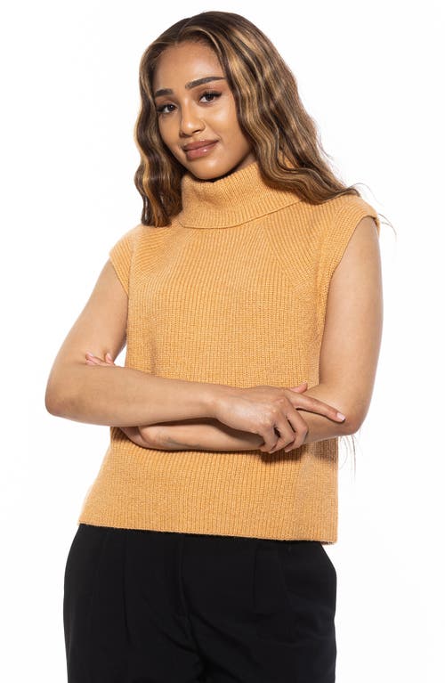 Alexia Admor Women's Jaylani Turtleneck Sweater Vest In Camel