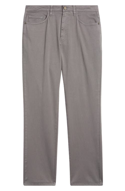 Johnston & Murphy Straight Leg Stretch Pima Cotton Pants In Dark Charcoal