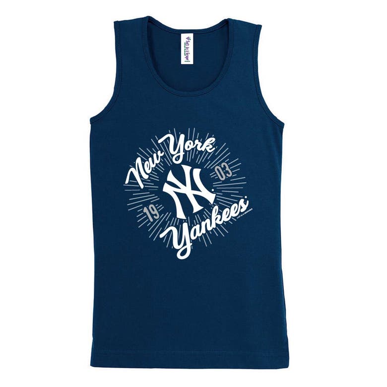 Shop Soft As A Grape Girls Youth  Navy New York Yankees Tank Top