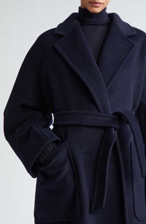 Shop Max Mara Locri Cashmere Belted Coat In Ultramarine