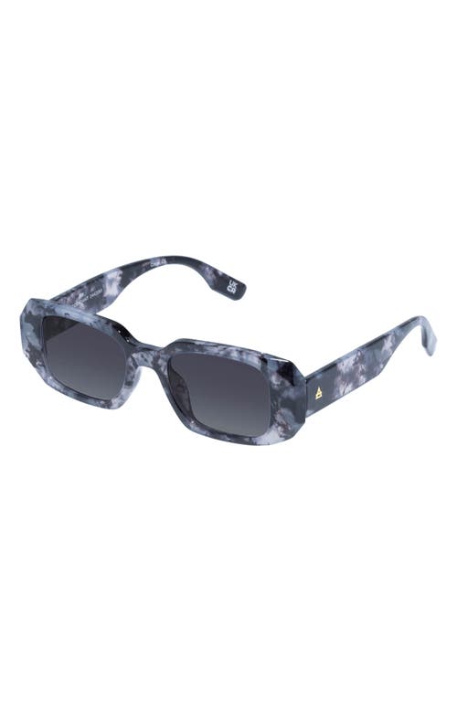 Aire Ascendant 49mm Rectangular Sunglasses In Black Marble