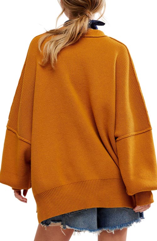 Shop Free People Easy Street Tunic Sweater In Inca Gold