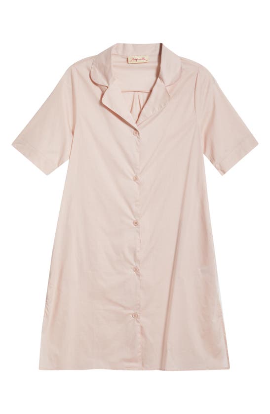 Shop Papinelle Gemma Short Sleeve Cotton Nightshirt In  Pink