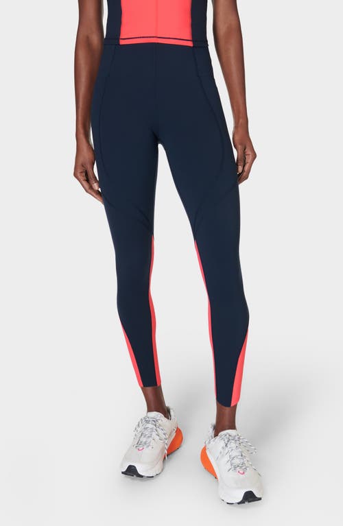 Shop Sweaty Betty Power Ultrasculpt High Waist Pocket 7/8 Leggings In Navy Blue A