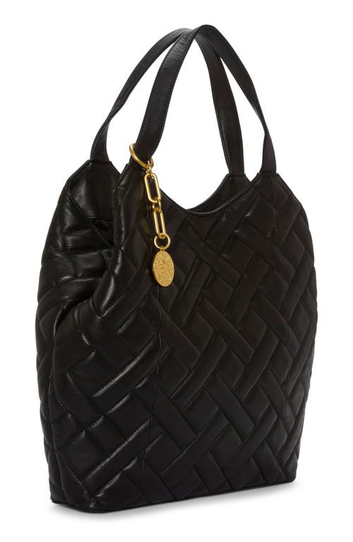 Vince Camuto Kisho Quilted Leather Shoulder Bag In Black