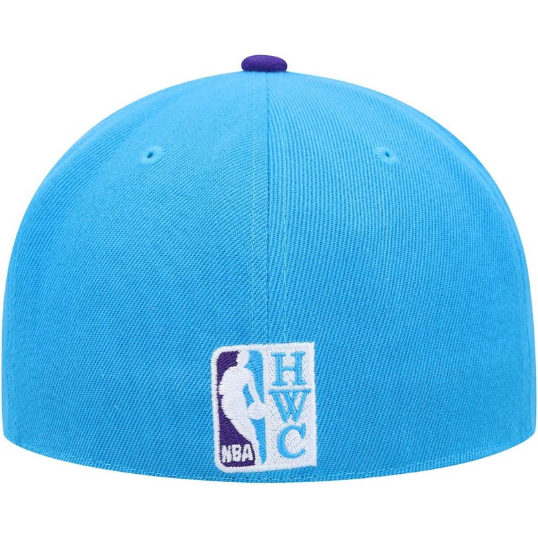 Mitchell & Ness Light Blue/purple Utah Jazz Hardwood Classics Team Side