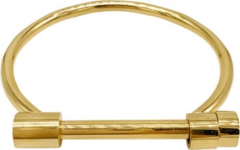 14k Yellow Gold Bangle Bracelet w/Screw Lock