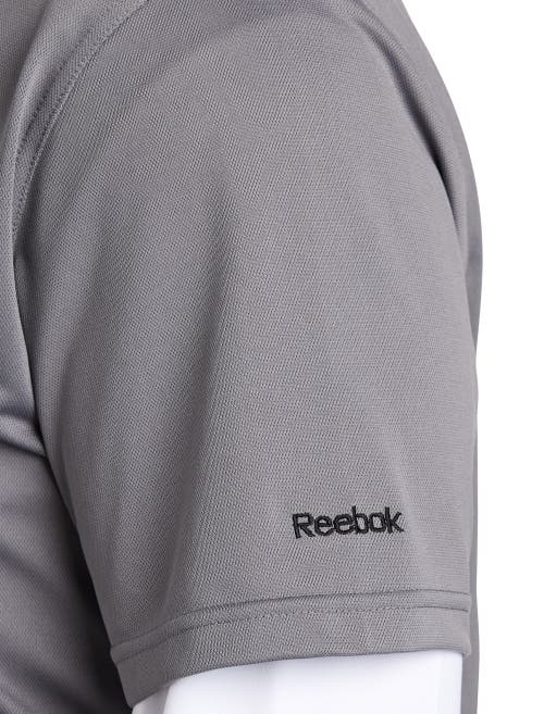 Reebok Performance Solid Polo In Shark Grey