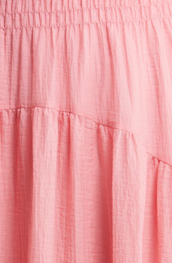 Vince Smocked Tiered Midi Dress In Rosetta