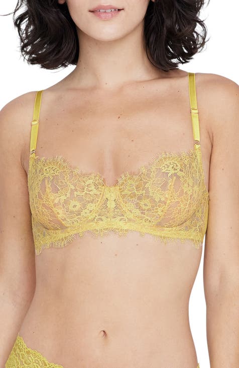 Empire Intimates Satin with Lace Shelf Bra Open Push-up Fits Cups, Nude, 34C