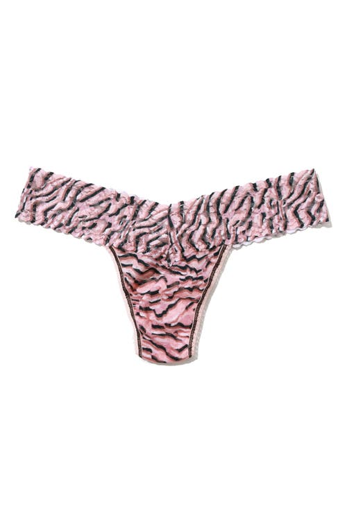 Hanky Panky Print Low Rise Thong In Offbeat (neutral)