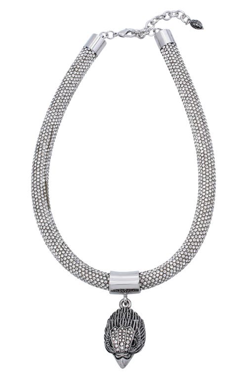 Pavé Collar Pendant Necklace in Crystal