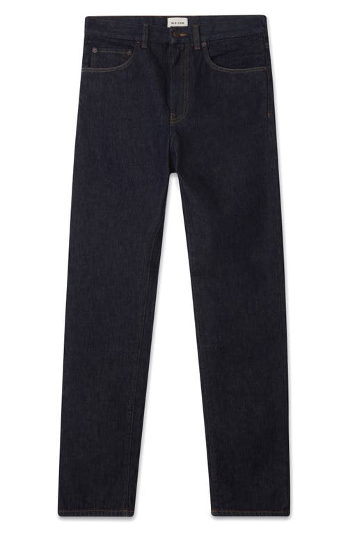 55 Relaxed Straight Leg Organic Cotton Jeans in Blue Rinse