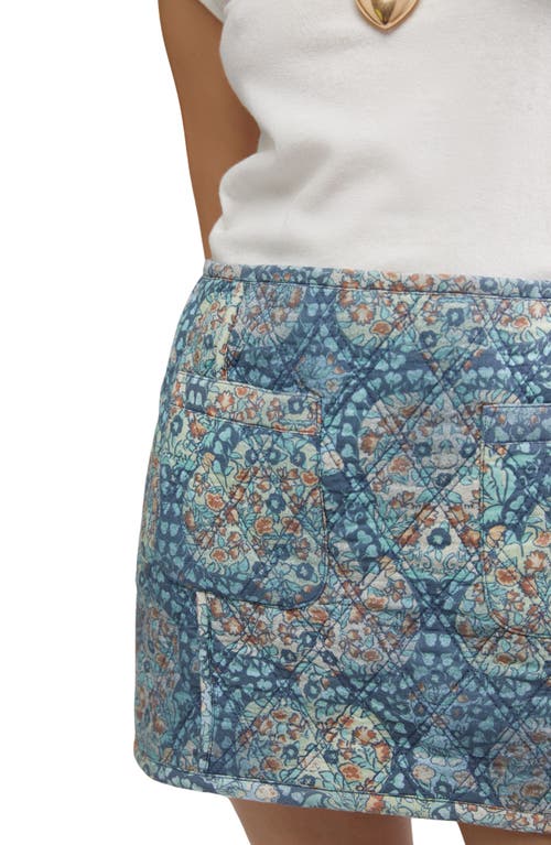 Shop Free People Darla Quilted Cotton Miniskirt In Husky Combo - Tapestry