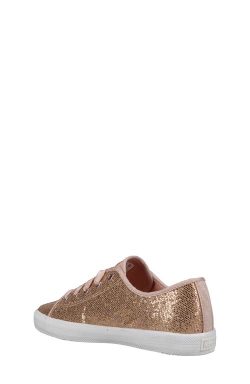 Keds ® Kids' Kickstart Celebrations Sneaker In Rose Gold Sparkle