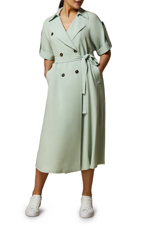 Cady Coat Dress in Pastel Green