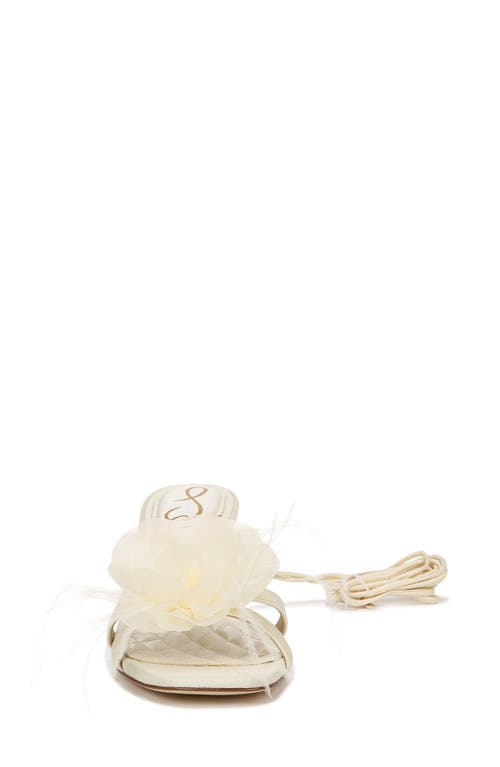 Sam Edelman Pammie Ankle Tie Sandal In Pearl Ivory