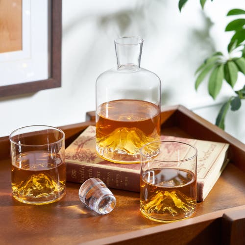 Viski Mountain Crystal Liquor Decanter In Clear