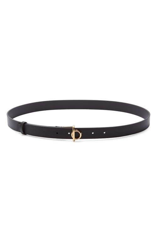 Burberry Rocking Horse Leather Belt In Black