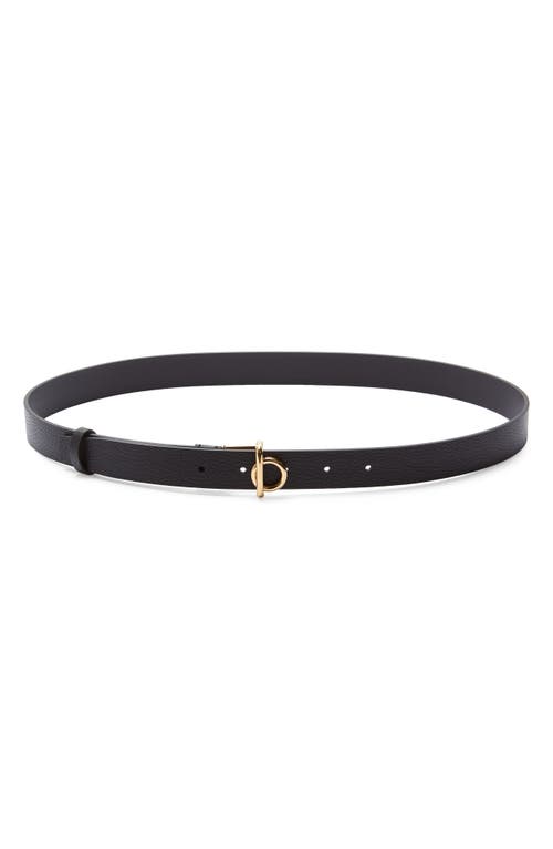 Shop Burberry Rocking Horse Leather Belt In Black