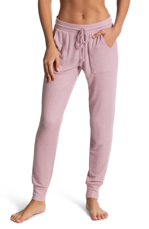 Heathered Hacci Pocket Joggers in Pink Heather