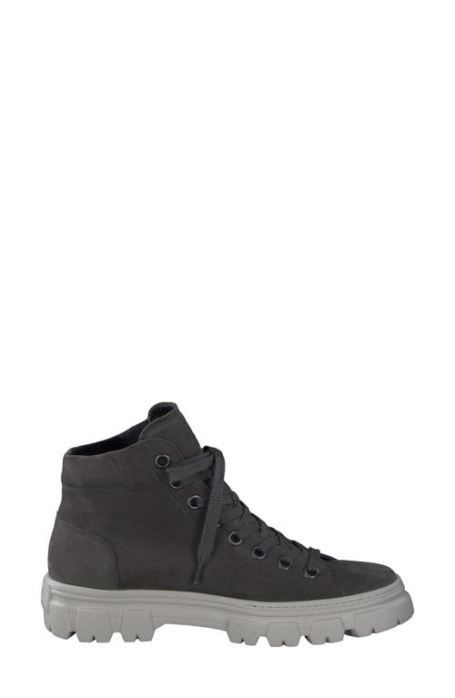 Paul Green Novie Lace-up Bootie In Iron Grained Nubuk