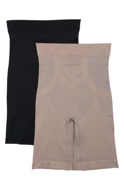 NINE WEST 3-Pk Firm Control Mid Waist Shaping Brief Panty Beige Grey Black  Sz S
