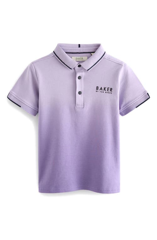 Shop Baker By Ted Baker Kids' Ombré Cotton Polo In Purple