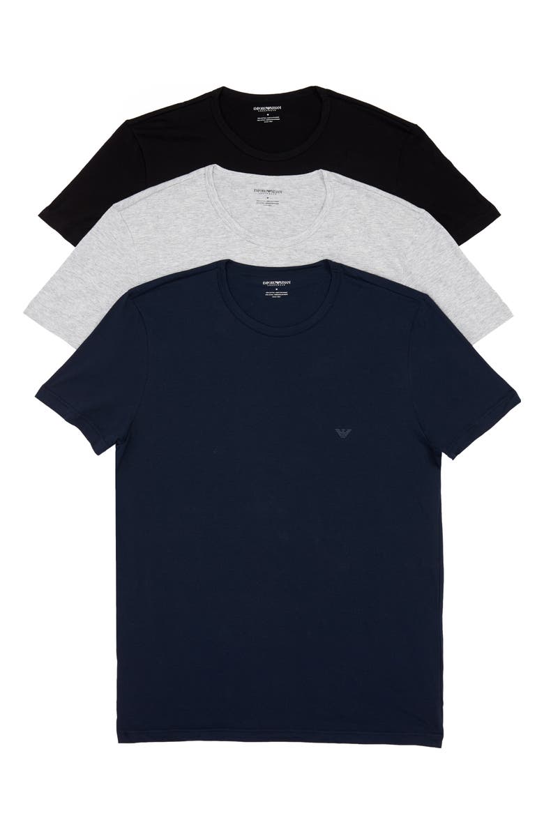 Emporio Armani 3-Pack Assorted Cotton Crewneck T-Shirts | Nordstrom