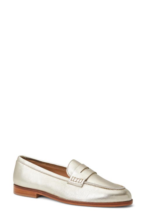 Shop Bruno Magli Lixia Penny Loafer In Gold Metallic