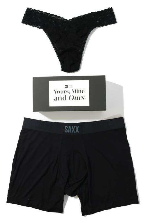 Hanky Panky x SAXX Vibe Assorted 2-Pack Boxer Brief & Thong Black at Nordstrom,
