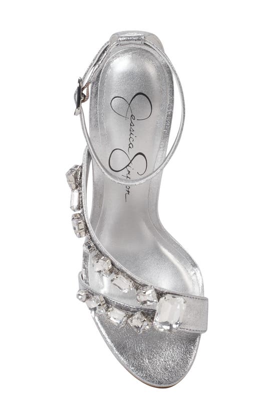 Shop Jessica Simpson Raela Ankle Strap Sandal In Silver