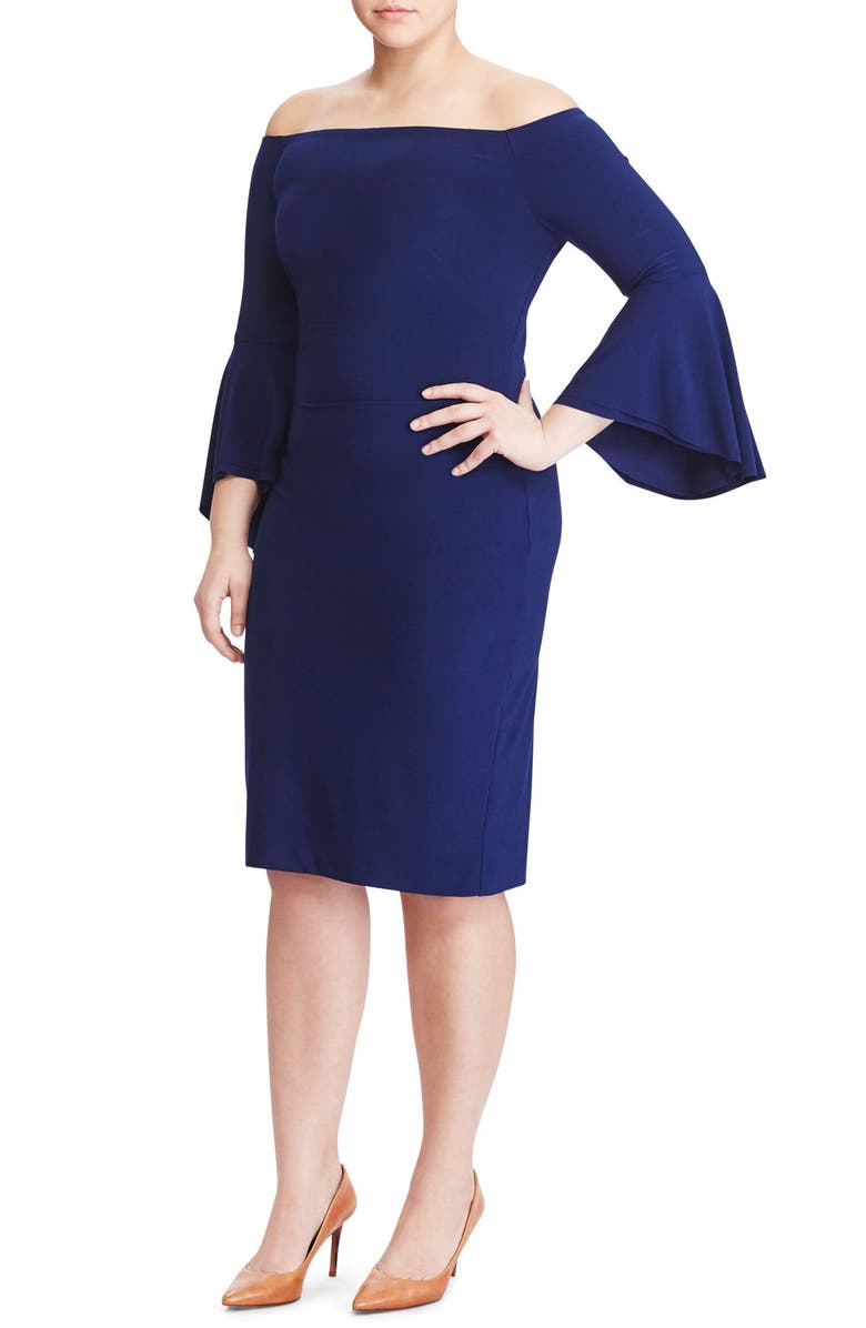 Lauren Ralph Lauren Off the Shoulder Jersey Dress (Plus Size) | Nordstrom