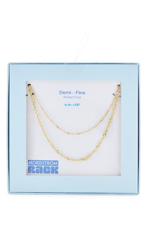 Demi-Fine Layered Singapore Chain Necklace