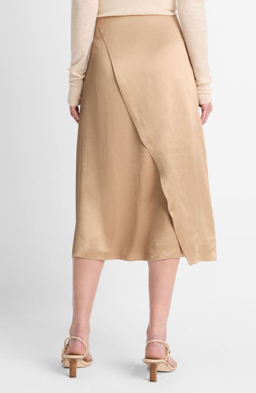 Shop Vince Draped D-ring Wrap Skirt In Rye